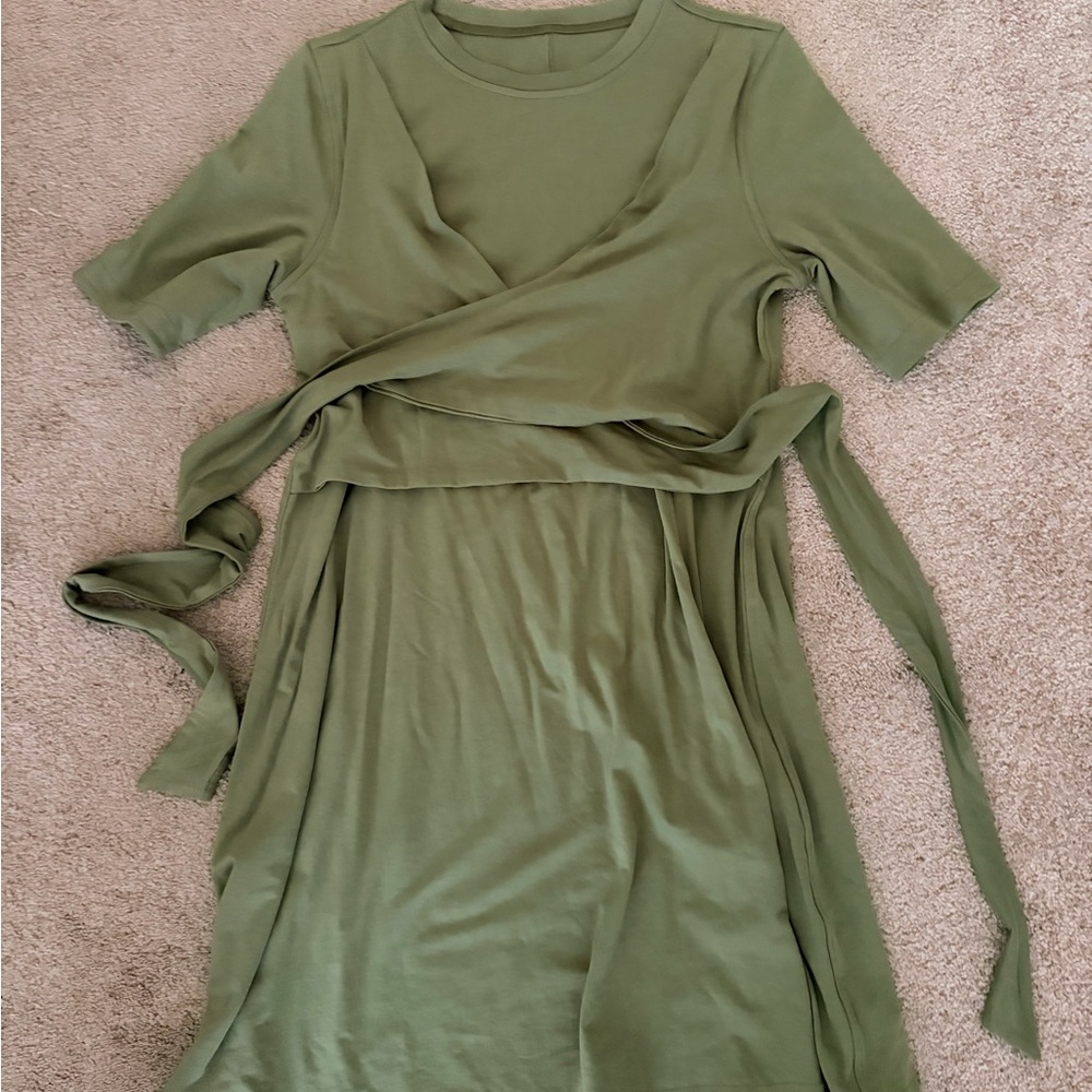Lululemon Athletica Sage Green Long Sleeve Dress